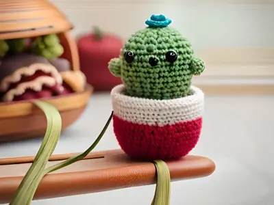 paso a paso llavero amigurumi cactus