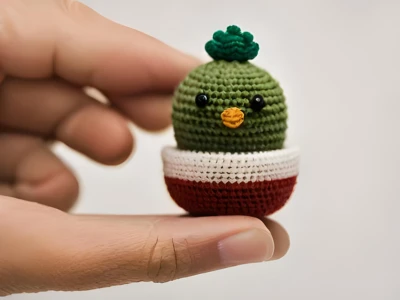 tutorial llavero amigurumi cactus