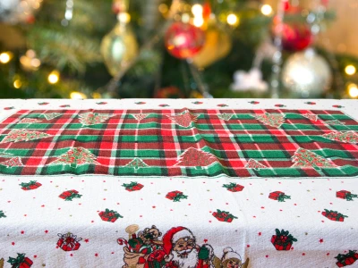 decoracion de mesa navideña con costura creativa