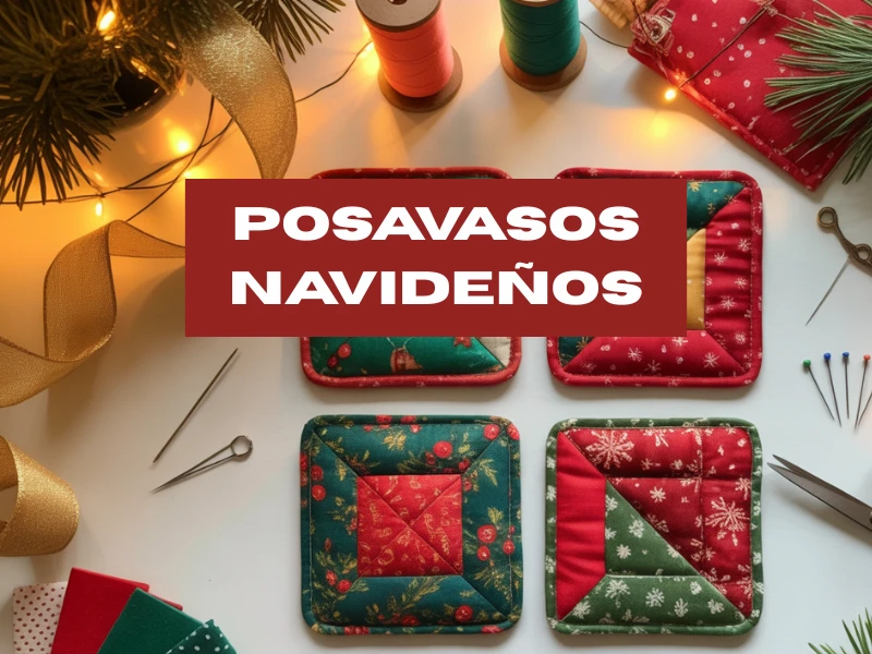 posavasos navideños acolchados